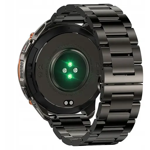 Смарт-годинник Kospet TANK T3 Ultra 2 Black 2 ремінця силіконовий та металевий - фото 3