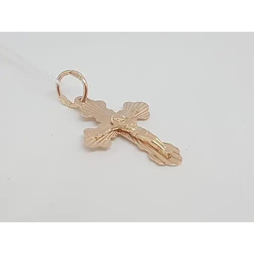 Золотой крестик Харьковская ювелирная фабрика. Распятие Христа. 119-АЛМ - фото 2