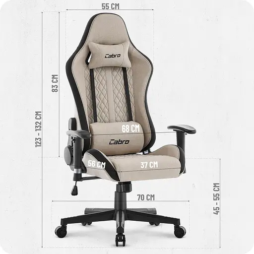 Кресло Cabro C508 Beige ткань - фото 10