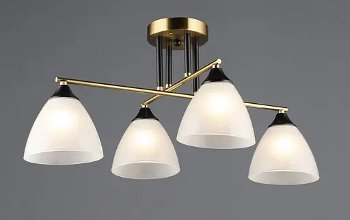 Люстра на четыре плафона A4410/4 (Медь+Черный)