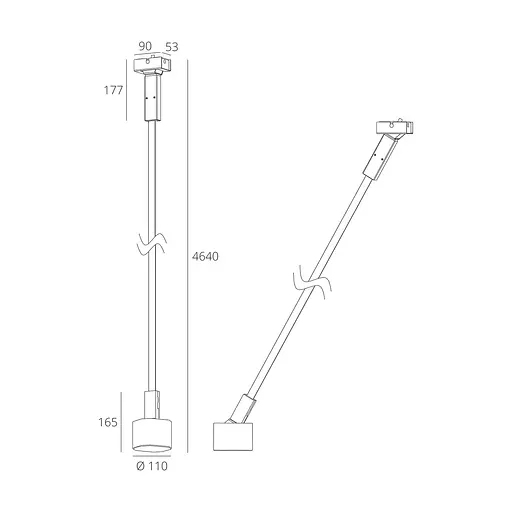 Линейный светильник Skarlat RLL8105-4 44W BK 4000K - фото 3
