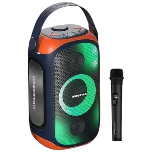 Колонка Hopestar Party 300, 80W/TWS/IPX5/RGB/12500mAh/мікрофон, Grey-Red