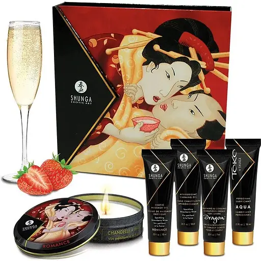 Подарочный набор Shunga GEISHAS SECRETS - Sparkling Strawberry Wine