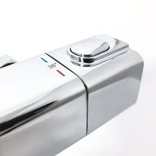 Смеситель для ванны короткий с термостатом Gappo 1/8 G3291 Хром - фото 7