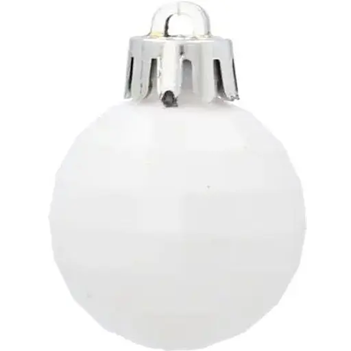 Комплект елочных шариков Chomik пластиковые 3 см белые 16 шт. (GIF2938) - фото 3