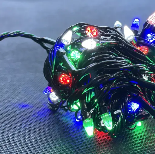 Новогодняя LED Гирлянда Конус 6 метров 100 ярких цветных лампочек - фото 3