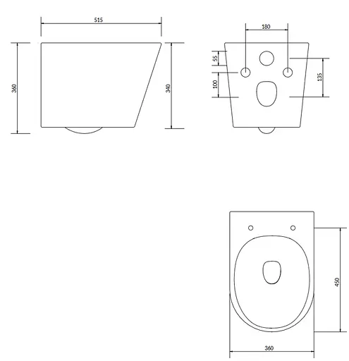 Унитаз Omnires Tampa rimless подвесное сиденье дюропласт TAMPAMWBP, Белый - фото 4