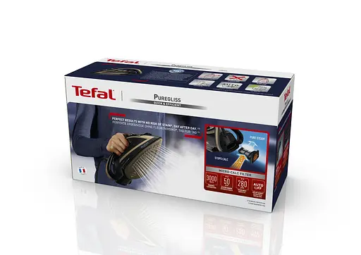 Tefal Праска Puregliss, 3000Вт, 270мл, паровий удар -280гр, постійна пара - 50гр, керам. підошва, чорно-мідний - фото 7