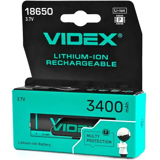 Акумулятор Videx 18650 3400 mAh - фото 1
