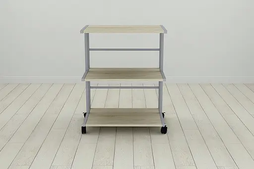 Этажерка на колесиках Ferrum-decor Камило 75x40x60 металл Серый ДСП Дуб Сонома 16мм (FRD-102550) - фото 3