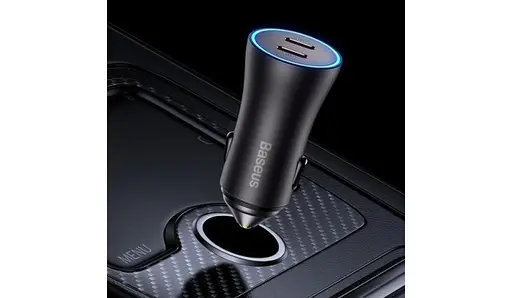 Зарядное устройство для машины - автоадаптер Baseus Golden Contactor Pro 40W C+C (CGJP000013) темно-серый - фото 8