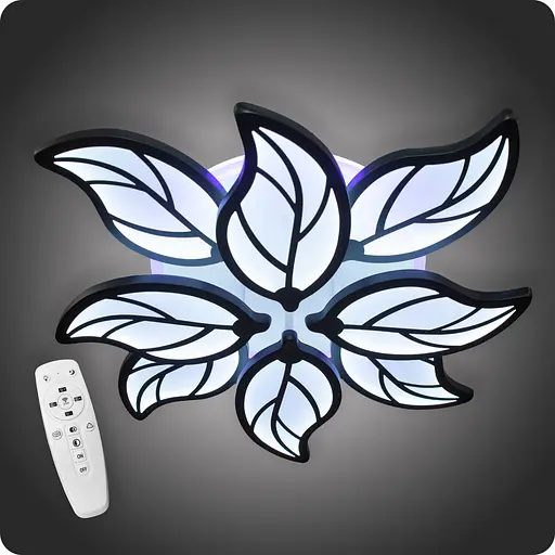 Люстра світлодіодна 517 Dlight 3color з пультом 135Вт Чорний (01934) - фото 2