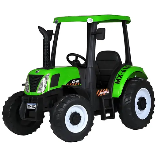 Електромобіль дитячий Трактор M 4643EBLR-5 24V 2x12V10AH EVA TF шкіра зелений