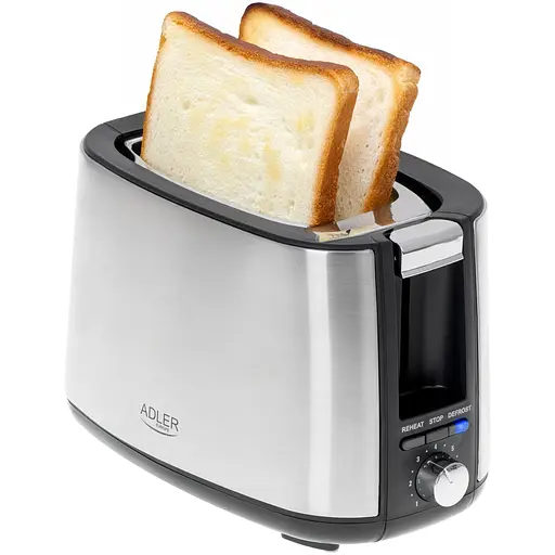 Тостер Adler AD 3214 900Вт/ 2 відділення/7 режимів підсмажування/розморожування/підігрів булочок - фото 7