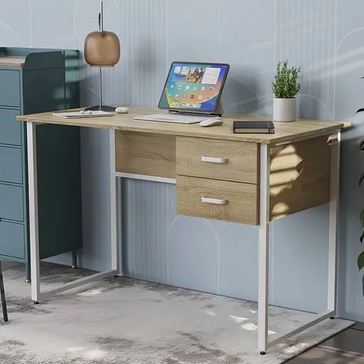 Компьютерный стол Ferrum-decor Таккота 75x100x60 белый ДСП Дуб Сонома 16мм (FRD-102081)