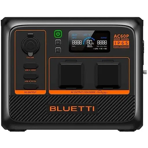 Зарядна станція Bluetti AC60P, 504Wh, 600W, LiFePO4, IP65