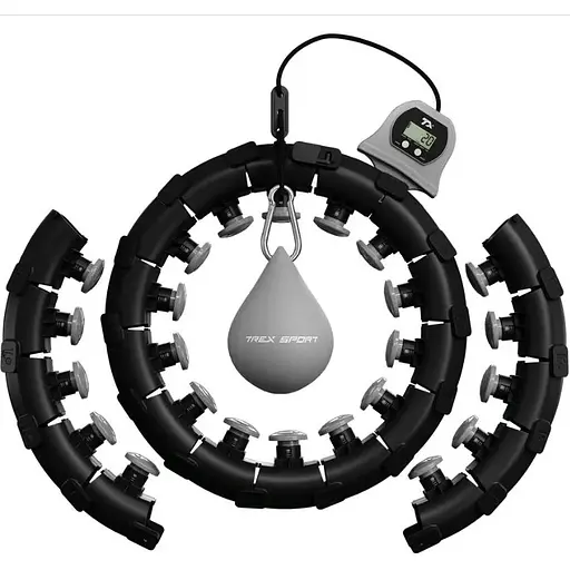 Хулахуп Trex Sport TX-020CHH массажный с утяжелителем и счетчиком черный