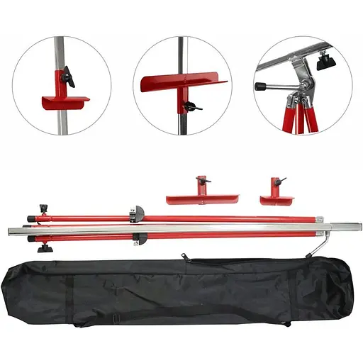 Мольберт-тринога D K ART & CRAFT металева червона (92х92х203см) + сумка з ремінцем(15131) висота полотна до 78см - фото 5