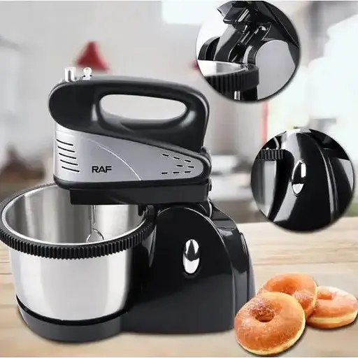 Стационарный миксер ручной RAF R.6661 комбайн с металлической вращающейся чашей 2л 800 Вт - фото 7