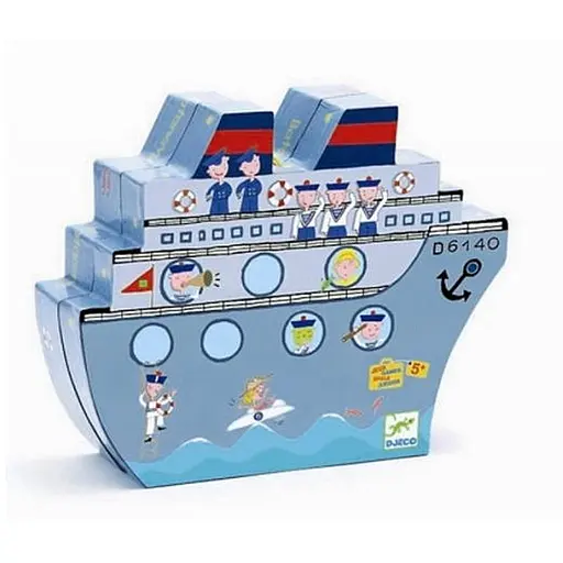 Настольная игра Djeco Морской бой (дерево) (Naviplouf) (DJ05270) - фото 1