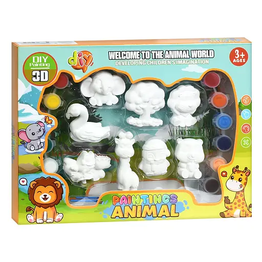 Набір для творчості Тварини MK 5723(Animal) фарби, пензлики