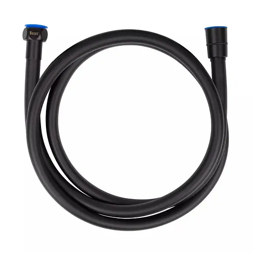 Душовий шланг 150 см чорний Wezer WKR-015-150B, Чорний матовий - фото 1