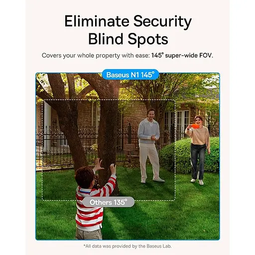 Камера відеоспостереження Baseus Security N1 Outdoor Camera 2k 4-Cam Kit 145° 16Gb eMMC - фото 2