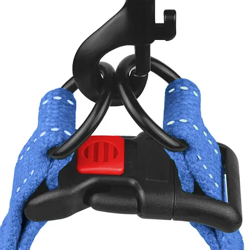 Шлея для собак Barksi Cotton Стандарт Рефлекторна S 40-53х1.6 см лазурно-синя - фото 4