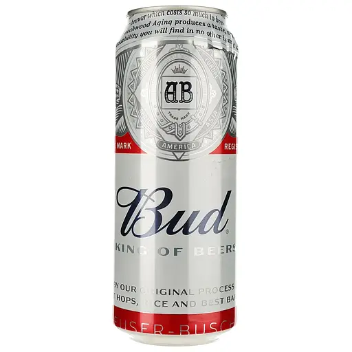 Уцінка. Пиво Bud світле 5% з/б 0.5 л (911499)