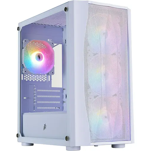 Корпус 1stPlayer X3-M-WH-4F1-W White [149378] - фото 1