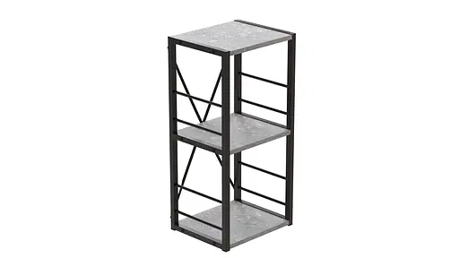 Етажерка 3/34 Ferrum-decor Серії Коннект 73x34x28 чорний ДСП Бетон 16мм (FRD-104291) - фото 5