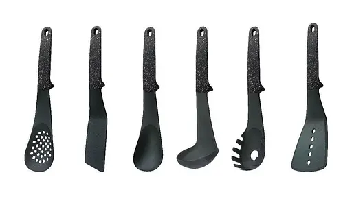 Набір кухонного приладдя на стійці Royalty Line RL-U06 із 7 предметів чорний - фото 2