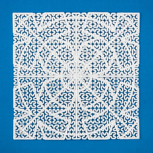 Дренажний килимок підкладка для сироробства сиру полімерний білий 20х20 см, Kitchette Білий 85283 - фото 4