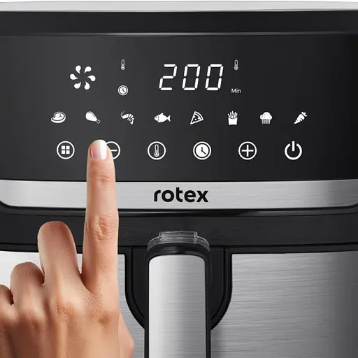 Аерофритюрниця Rotex ROM970-XXL Up&DownFry електрична 7.5л Срібляста 2000Вт - фото 9