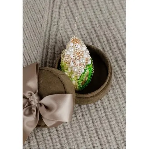 Набір для вишивання бісером прикраси "Кукурудза" AD-235 на натуральному полотні - фото 4