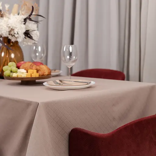 Скатертина водонепроникна Sonex Sienna 150х180 см бежева (SO102570) - фото 5