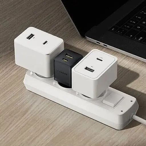 Мережевий зарядний пристрій швидкісний блок живлення Baseus Palm Fast Charger C+U 30W черный (P1011160A113-00) - фото 8