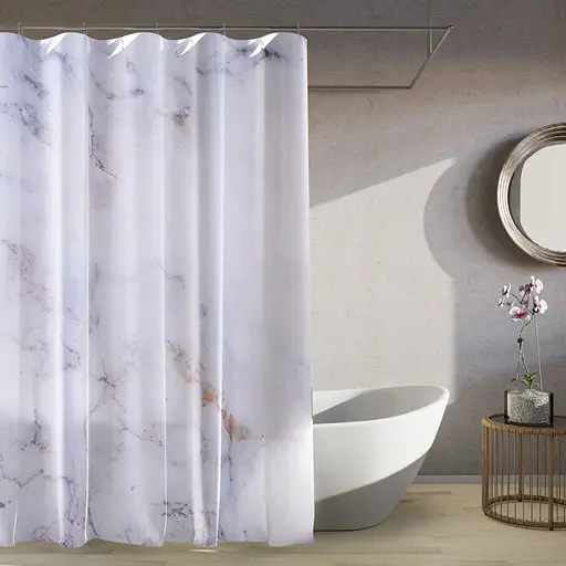 Тканинна шторка для ванної кімнати TIANA KRAINE Marble Rose, без кілець. Розмір 200х180