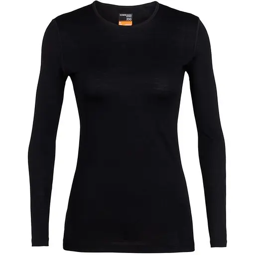 Термокофта Icebreaker 200 Oasis LS Crewe Wmn Black XS (1052-104 375 001 XS)