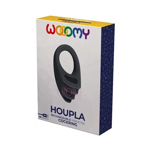 Ерекційне віброкільце Wooomy Houpla 10 режимів вібрації діаметр 3 см - фото 3