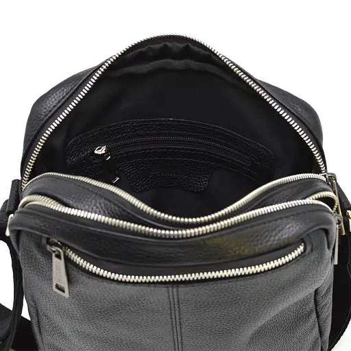 Кожаная мужская сумка через плечо TARWA 24х26х7 см sum0025743 - фото 2