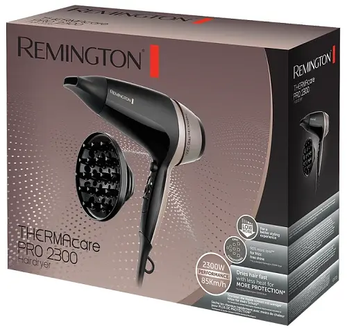 Фен Remington D5715, Black, 2100W, 2 швидкості, 3 режими, іонізація, дифузор, концентратор, DC двигун - фото 2