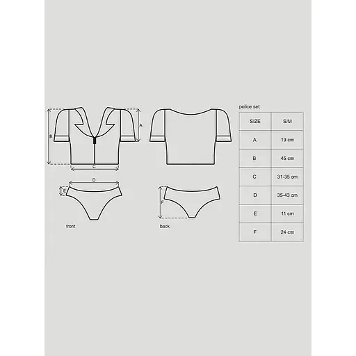 Еротичний костюм Obsessive Police Set S/M - фото 4