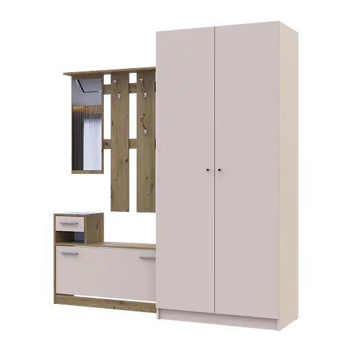 Передпокій Doros Alice та шафа Promo Дуб Евок/Кашемір 2 ДСП (42005160)