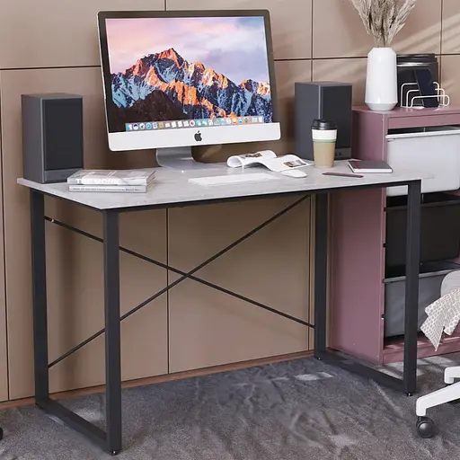 Стіл письмовий Дейв Ferrum-decor 750x1400x700 Чорний метал ДСП Бетон 32 мм (FRD-106467) - фото 3