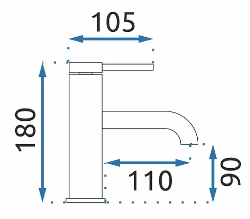 Змішувач для умивальника Rea Spot низький gold REA-B2014 Золотий - фото 6