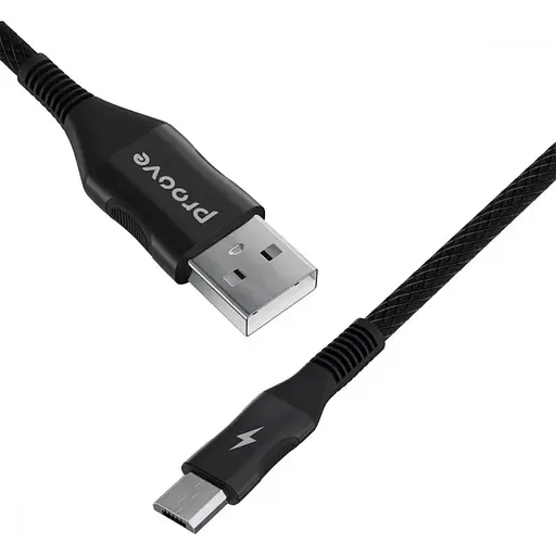 Кабель Proove Braided Scout USB-A to Micro USB 2.4A 1m Black (CCBS20001301) [130725] - фото 3