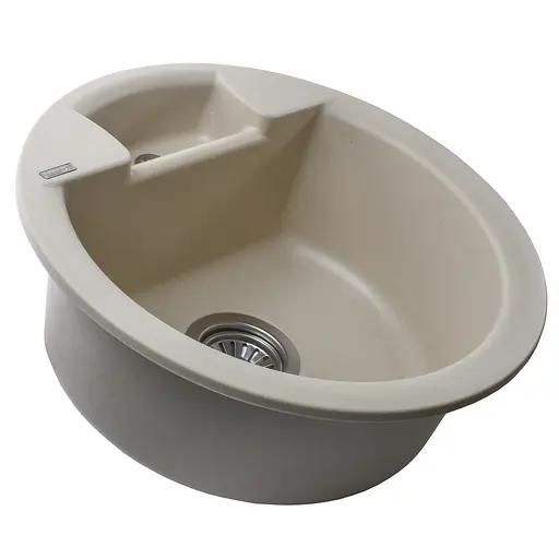 Гранитная мойка Globus Lux Guron слоновая кость 480 мм, Бежевый - фото 3