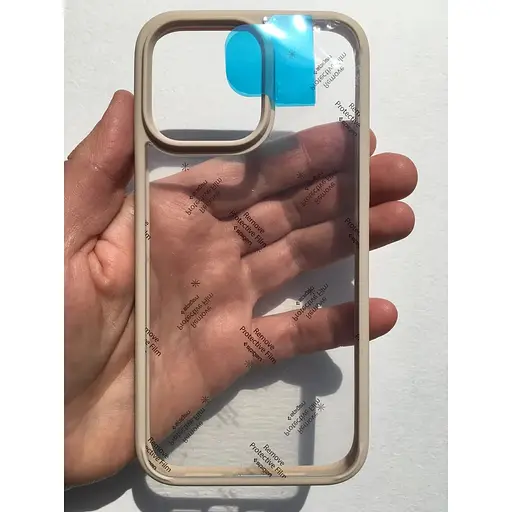 Оригинальный противоударный чехол Spigen Ultra Hybrid для iPhone 14 Pro Max Sand Beige ACS04819 прозрачный - фото 4