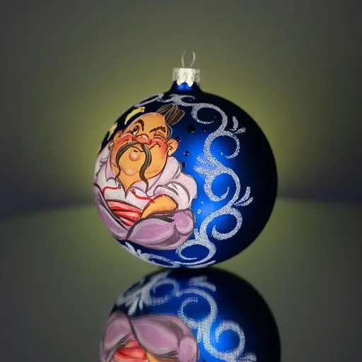 Набір ялинкових прикрас Різдвяні історії Диканьскі вечори в дерев'яній коробці скло (4820001112146) - фото 7